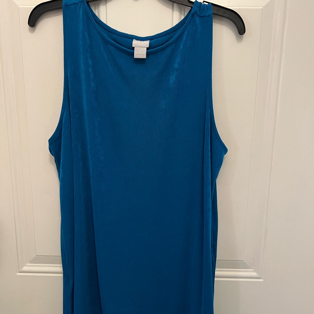 Chico's Traveler’s Vibrant Blue Tank Top size 3